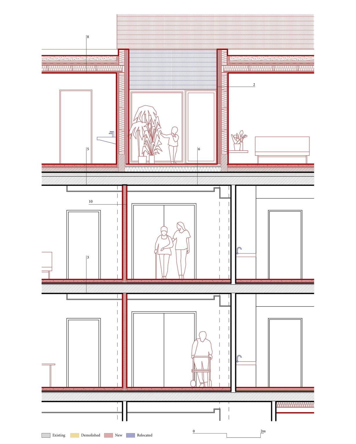 /work/007 The Existing as a Resource/img/023 section through patio and corridor - change plan.JPG